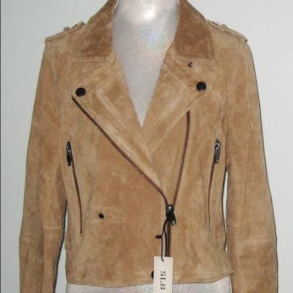 SL8 Suede Leather Biker Jacket